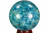 Bright Blue Apatite Sphere - Madagascar #83085-1